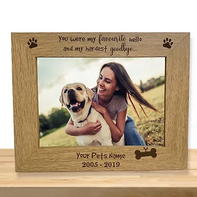 Personalised Dog Memorial Photo Frame Gift Engraved Pet Loss Keepsake Dog Owner • £11.95