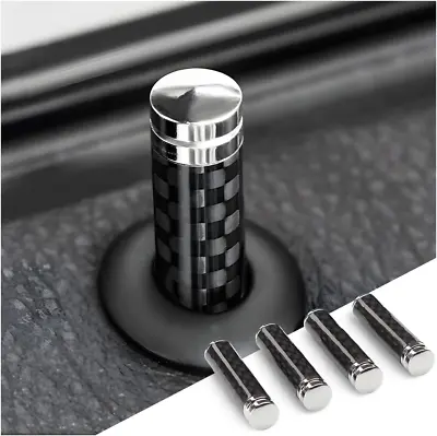 Door Lock Knobs Carbon Fiber Auto Door Lock Pin Cover Interior Vehicle Door New • $15.99