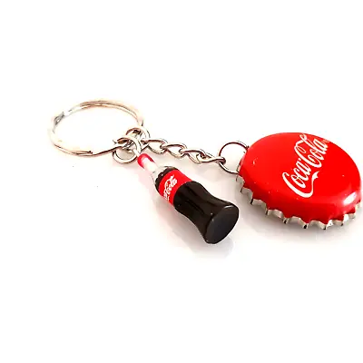 Birthday Gift Coca-cola Bottle Cap Keychain Bottle Charm Upcycled • £3.99