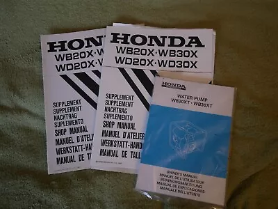 Owner's Manual For Honda WB20XT / WB30XT Water Pumps (plus Supplements) • £29.99