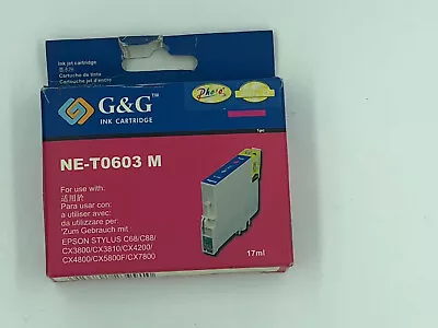 INK CARTRIDGE NE-T0603M Magenta COMPATIBLE WITH EPSON STYLUS C68/C88/ CX3800/CX • $5.99