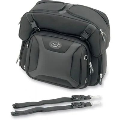 Saddlemen FTB2500 Sport Motorcycle Sissy Bar Combo Back Rest Bag Luggage • $169.95