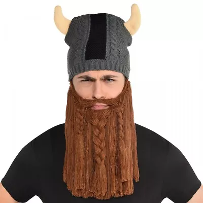 Viking Hat With Beard Costume Accessory Adult Halloween • $11.61