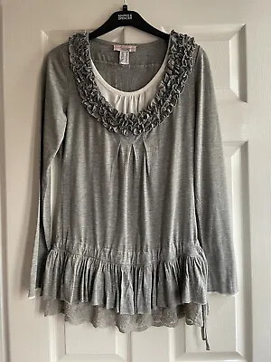 Linea Tesini Women's Top Grey & White Size 10 • £5