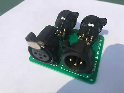 XLR Cable Splitter Adapter 3 Way 1x Socket To 3 X Plug KMTech • £12.99