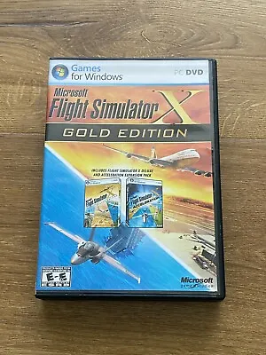 Microsoft Flight Simulator X Gold Edition PC - 3 Discs W/ Acceleration Expansion • $30