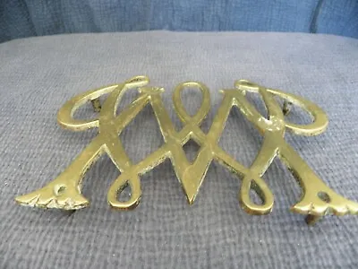 Vintage Virgina Metal Crafters Brass William And Mary Cypher 10-11 • $8.75