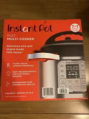 Instant Pot Duo Stainless Steel 7-in-1 Electric Digital Pressure Cooker - 3QT • $60