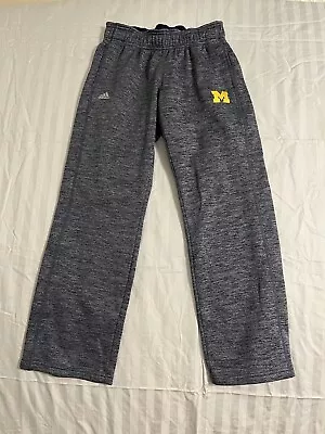 Adidas University Of Michigan Wolverines Sweatpants Size Small Climawarm Blue • $12