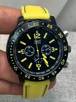 Mark Naimer Chronograph Men's Wrist Watch  MN7057 Yellow Strap With INVICTA Box • $22.75