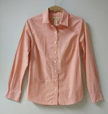 Thomas Mason Shirtings For J Crew UK Plaid Orange Red White Button Down Shirt S • $9.99
