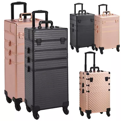 Roller Makeup Case Vanity Cosmetics Beauty Nail Hairdressing Trolley Case Wheels • £65.95