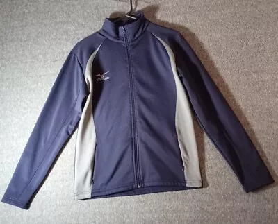 Mizuno Pullover Jacket Size Full Zip Long Sleeve Men's Medium Blue Activewear • $19.99