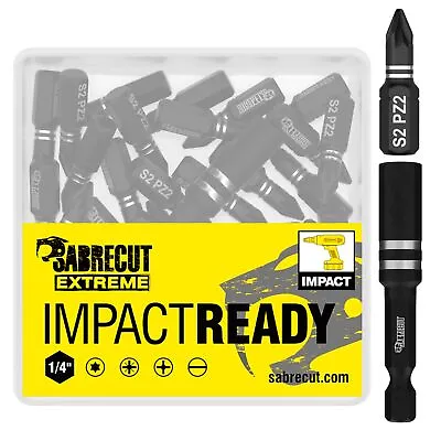 SabreCut PZ2 Impact Drill Driver Screwdriver 26pc Bits Set Magnetic Bit Holder • £7.99