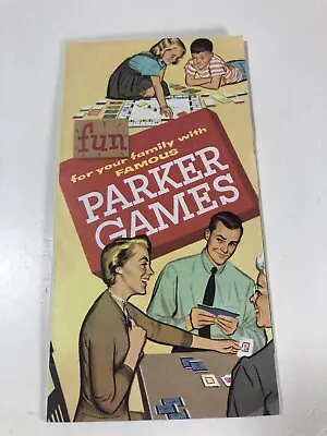 $9.99 • Buy Vintage 1950 PARKER BROTHERS Game Catalog Famous Color Brochure Advertising Ad