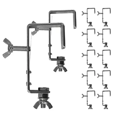 12x FX Lab G001YGD Professional G Clamp Mounting Hook DJ Disco Lighting Silver • £58