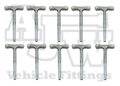 10 X Large T Key ZP For Budget Door Locks Horseboxes Bus Coach Trailers Boat Gas • £20.45