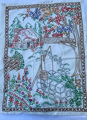 Vintage Finished Embroidery Old Apple Tree 12.5 X 17  • $19.99