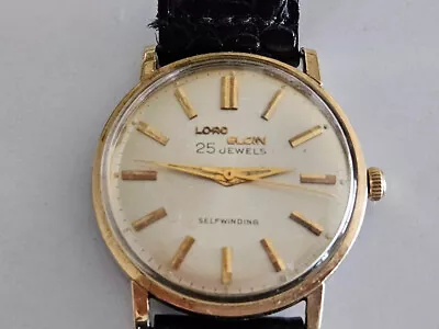 Vintage Lord Elgin 25 Men's Automatic Self-winding Watch 10k Gold Filled Working • $49.99