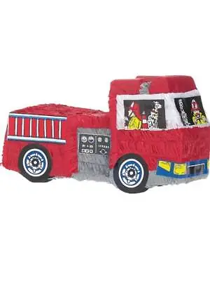 Fire Engine Truck Mexican Pinata Anniversary Birthday Party Game Bash Boys Kids • £9.97