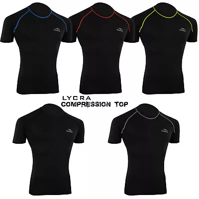 £9.99 • Buy Mens Compression Armour Base Layer Top Sleeve Thermal Gym Sports Skin Fit