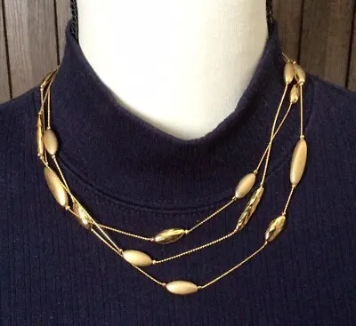 Monet Choker Necklace. Brushed & Shiny Gold Tone. Mint • $14