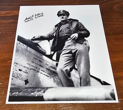 Arthur  Art  Jeffery Signed 8x10 Glossy Photo P-51 WWII Fighter Ace 14V 479FG • $59.99