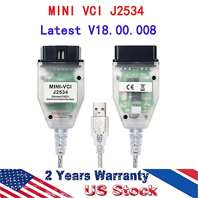 2023 V18 J2534 Mini VCI OBD2 Diagnostic Cable For Toyota Lexus Scion Techstream • $26.99