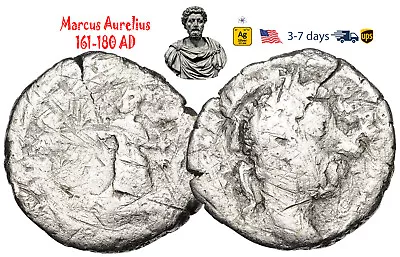 Ancient Roman Empire Coin Silver Denarius Marcus Aurelius 161 180 AD #31769 • $43