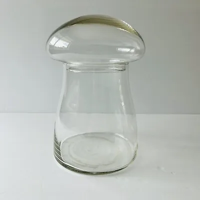 $32 • Buy Vintage Libbey Clear Glass Mushroom Terrarium Apothecary Bubble Lid Jar 9  Tall