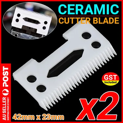 2x Clipper Blades Ceramic Cutter Blade Magic Clip 2 Holes For Wahl High Quality • $9.99