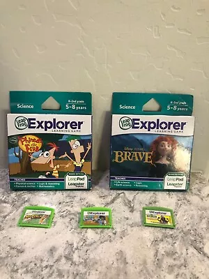 Lot Of 5 LeapFrog LeapPad 2 3 Explorer Learning Game Cartridges Leapster Explore • $68.33