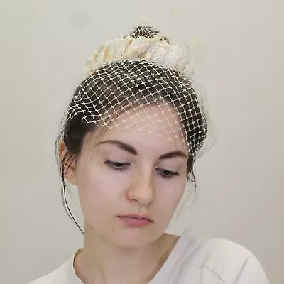 Vintage 60s Whimsy With Birdcage Veil • $35