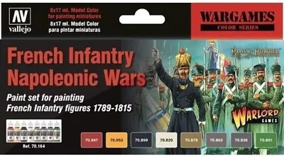 Vallejo French Infantry Napoleonic Wars Paint Set 8 Paints BNIB • £15