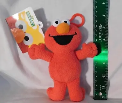 New 6  Small Elmo Plush Coin Purse Pocket Backpack Clip Sesame Street 2019 • $14.99