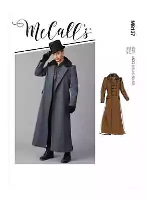 McCall's Sewing Pattern 8137 Mens 38-44 Coat Greatcoat With Collar Circa 1814 • $16.50