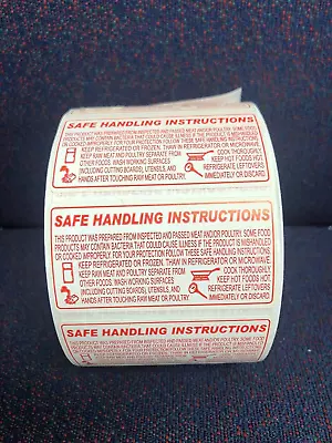 Food Safe Handling Instructions Labels Meat Chicken Packaging Labels. 2.25 X 1 • $17.07