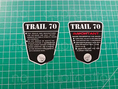 69' 70' 71' CT-70H K1 Minibike Chrome Badges CT70 Decals Stickers Autocollants • $8.99