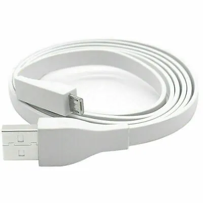 $14.29 • Buy White Micro Flat USB Cable For Logitech UE Boom/Roll/Boom2/Mega BOOM/Ultimate