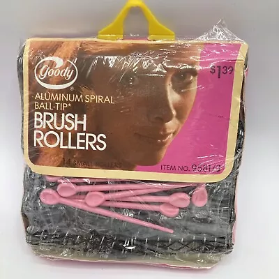 Vintage 1970s Goody Brush Rollers Aluminum Spiral Ball-Tip Curlers 12 Small • $9.99