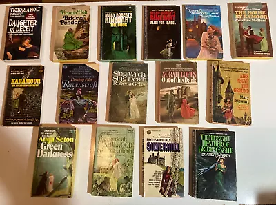 Lot GOTHIC Vintage VICTORIA HOLT Mary Rinehart PHYLLIS WHITNEY Stewart Lot Of 15 • $50