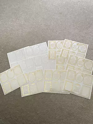 £4.99 • Buy 12 Sheets Pinflair Christmas Verse Peel Offs 4 Silver 8 Gold