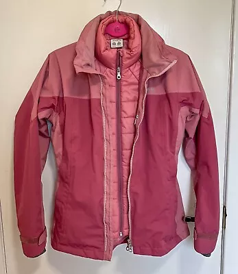 Musto Womens Canter BR1 Waterproof Jacket And Matching Hybrid Liner Size 10 Pink • £50