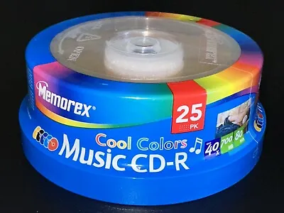 Memorex Cool Colors CD-R 25PK (25 Pack Of Discs) - 40x 700MB 80 Min. • $22.50
