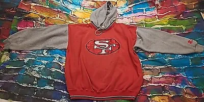 Vintage San Francisco 49ers Starter Hoodie Men's Large Red Niners NFL Sweatshirt • $49.99