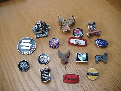 £60 • Buy Job Lot 16 Enamel Motorcycle Pin Badges