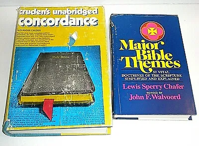 Cruden's Unabridged Concordance Major Bible Themes Sperry Chafer DJ 1976 BC • $19