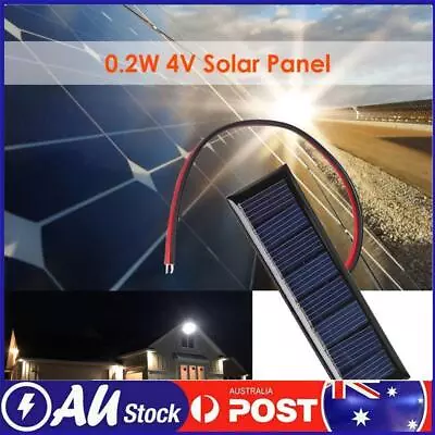 4V 0.2W Mini 2-Wire Epoxy Solar Panel 8 Solar Cells For Epoxy Solar Panel • $8.99