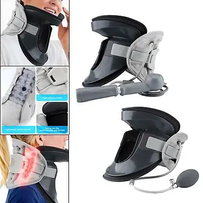 Inflatable Neck Traction Device Adjustable Neck Support Orthopedic Pillow Device • £38.41