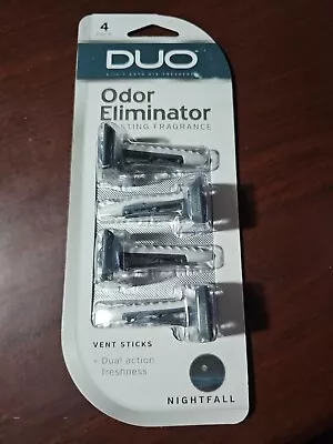 DUO Odor Eliminator Vent Sticks Nightfall Scent 4 Pack • $2.37